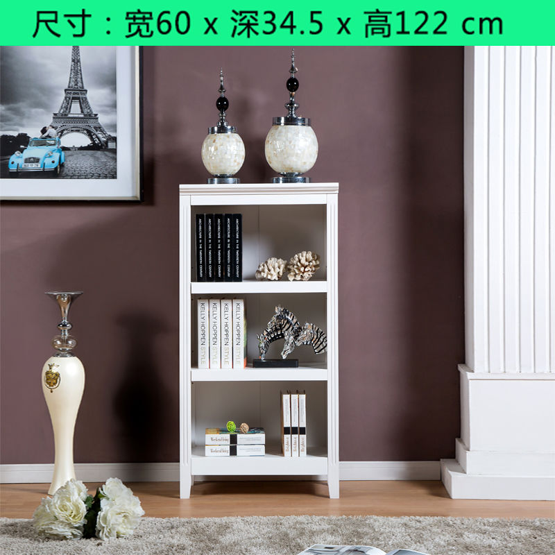 American-Style Solid Wood Bookshelf Bookcase Shelf Simple Modern Combination Simple Storage Cabinet European-Style Bookcase Living Room