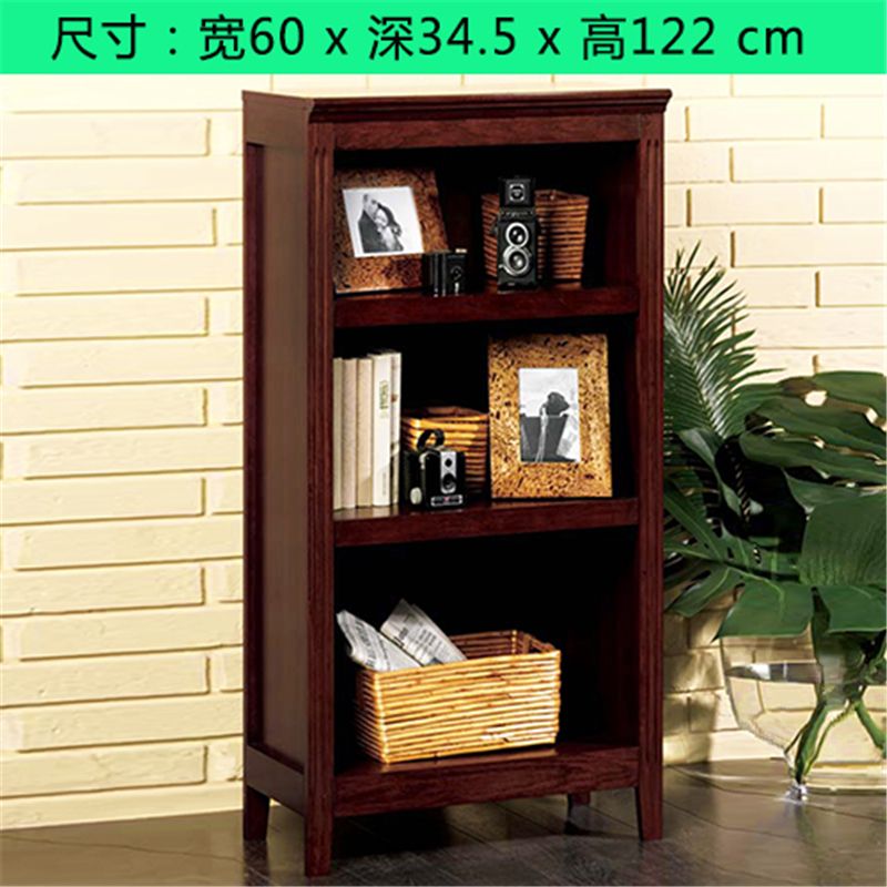 American-Style Solid Wood Bookshelf Bookcase Shelf Simple Modern Combination Simple Storage Cabinet European-Style Bookcase Living Room