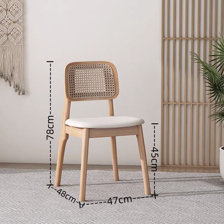 Chain Store Coffee Shop Rattan Chair Nordic Simple Modern Armchair Solid Wood Dining Room/Living Room Balcony Affordable and Durable