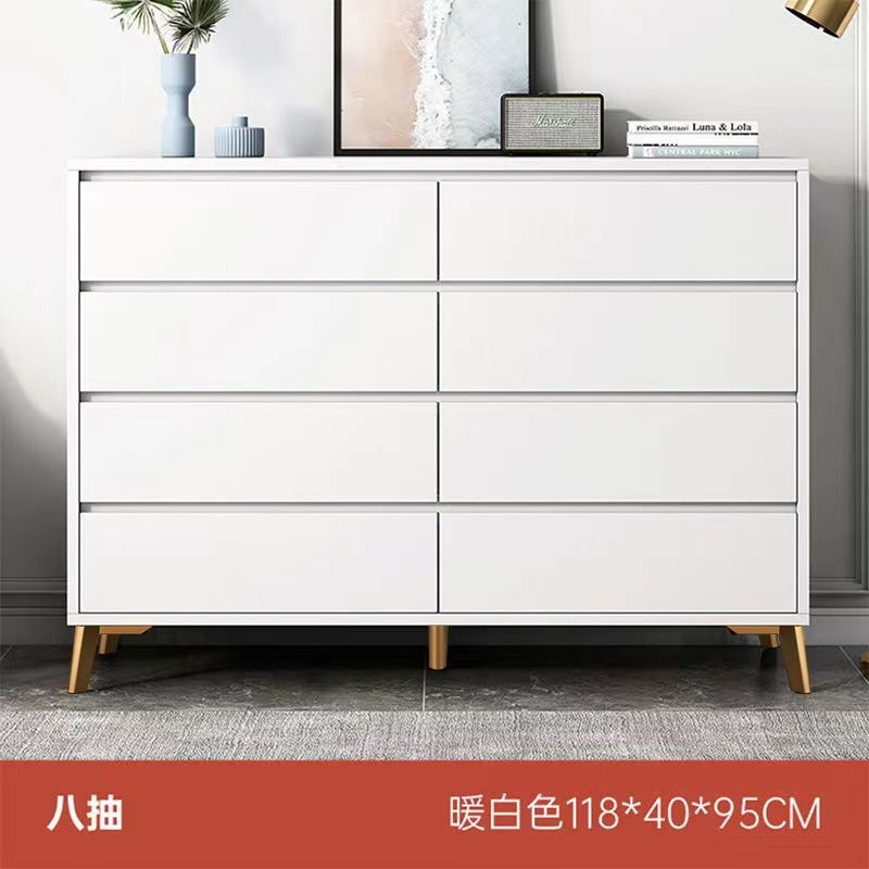 Chest of Drawers Italian-Style Light Luxury Bedroom and Household Storage Cabinet Living Room Wall Chest of Drawers Home Storage Drawer Cabinet