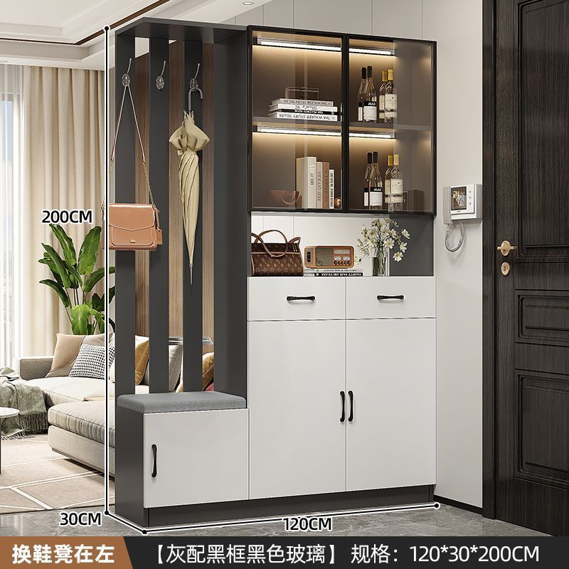 Entrance Cabinet Dining Room Hallway Entrance Simple Modern Subareas Screens Living Room Covering Open Cabinet