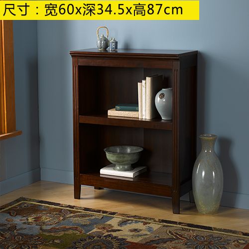 American-Style Solid Wood Bookshelf Bookcase Shelf Simple Modern Combination Simple Storage Cabinet European-Style Bookcase Living Room