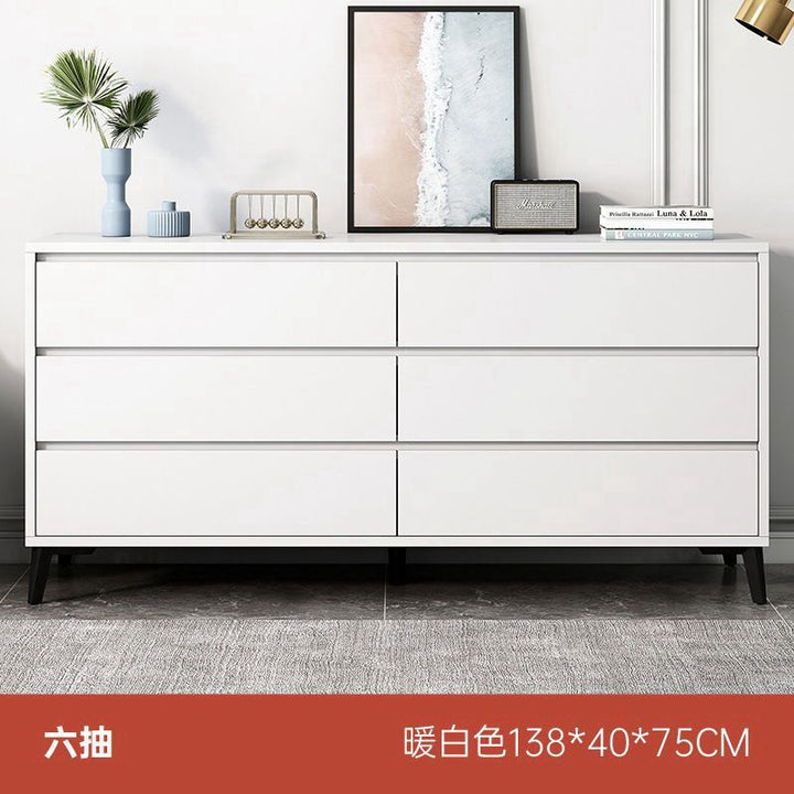 Chest of Drawers Italian-Style Light Luxury Bedroom and Household Storage Cabinet Living Room Wall Chest of Drawers Home Storage Drawer Cabinet