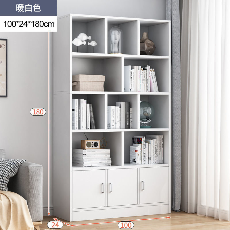 Bookcase Bookshelf Combination Student Locker with Door Bookcase Bookshelf Floor Storage Shelf Living Room Bedroom Bookcase