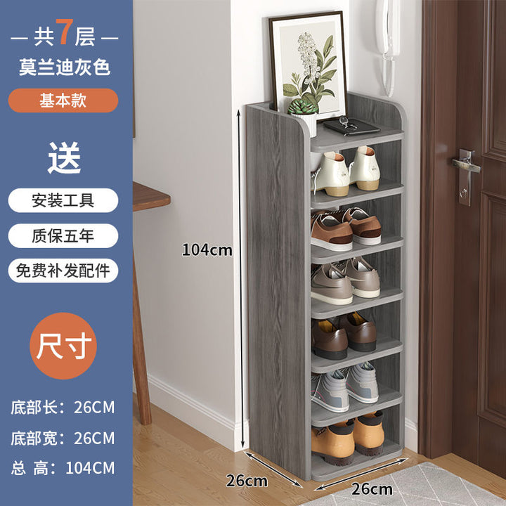 Shoe Rack Multi-Layer Home Doorway Gap Storage Fantastic Bedroom Dorm Small Narrow Shoe Cabinet for Space-Saving Rental House