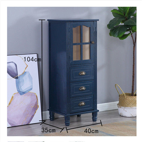 American Solid Wood Small Wine Cabinet Living Room Home Wine Cabinet Curio Cabinet Storage Wall Locker Dining Room Storage Cabinet