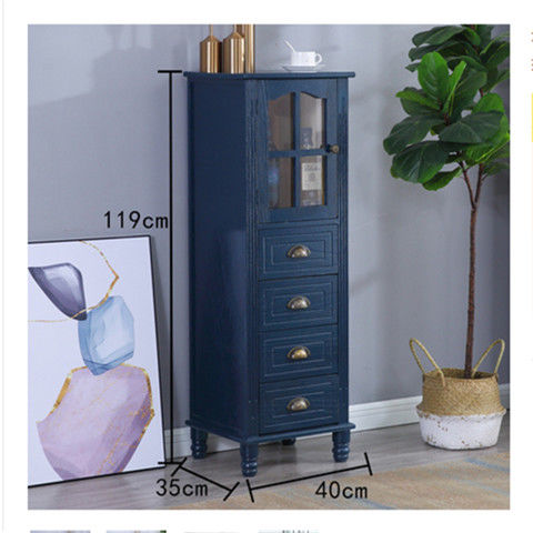 American Solid Wood Small Wine Cabinet Living Room Home Wine Cabinet Curio Cabinet Storage Wall Locker Dining Room Storage Cabinet