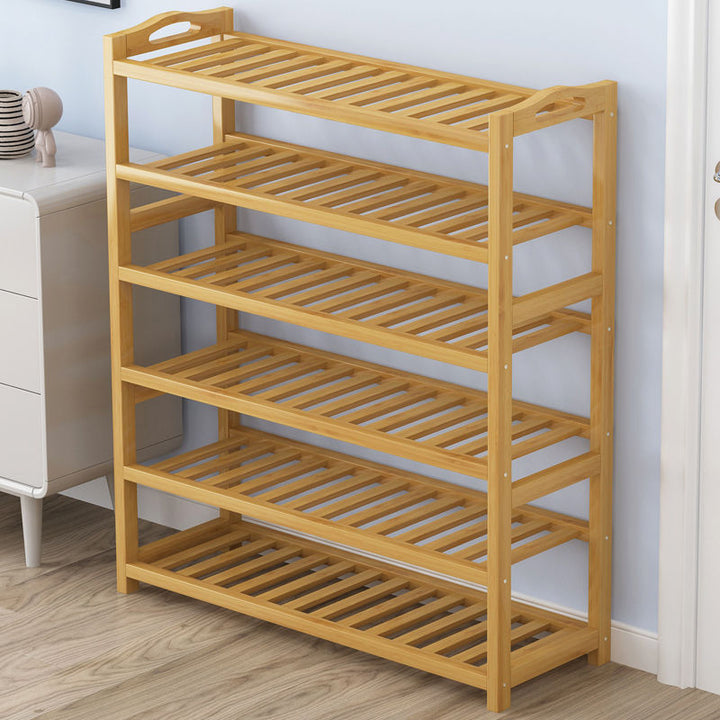 Bamboo Shoe Rack Simple Multi-Layer Economical Home Dormitory Doorway Living Room Solid Wood Storage Rack Small Shoe Cabinet