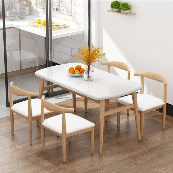 Dining Table Home Small Apartment Modern Simple Dining Tables and Chairs Set Dining Table Rectangular Table Leisure Fast Food Restaurant Table and Chair