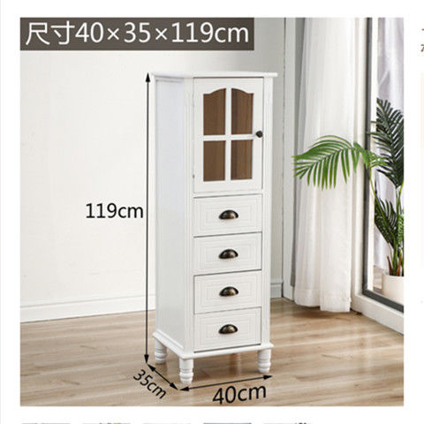 American Solid Wood Small Wine Cabinet Living Room Home Wine Cabinet Curio Cabinet Storage Wall Locker Dining Room Storage Cabinet