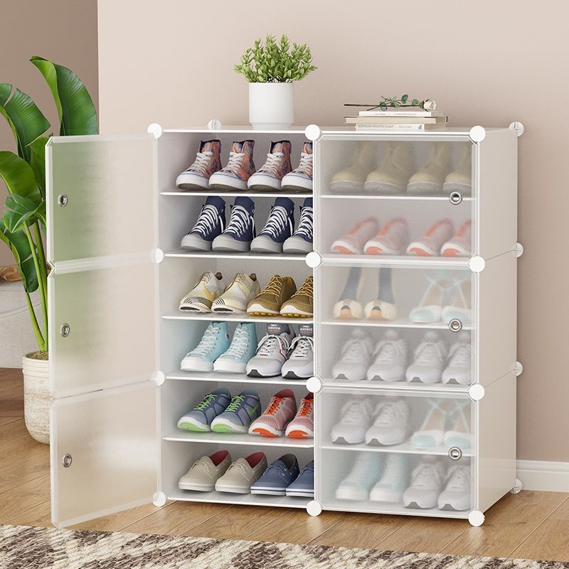 Simple Shoe Rack Small Narrow Door Home Indoor Beautiful New Multi-Layer Dustproof Storage Artifact Dormitory Bedroom Shoe Cabinet