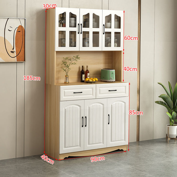 European-Style Kitchen Sideboard Cabinet Simple Cupboard Locker Living Room Cabinet Dining Room Cabinet Multi-Functional Wine Cabinet