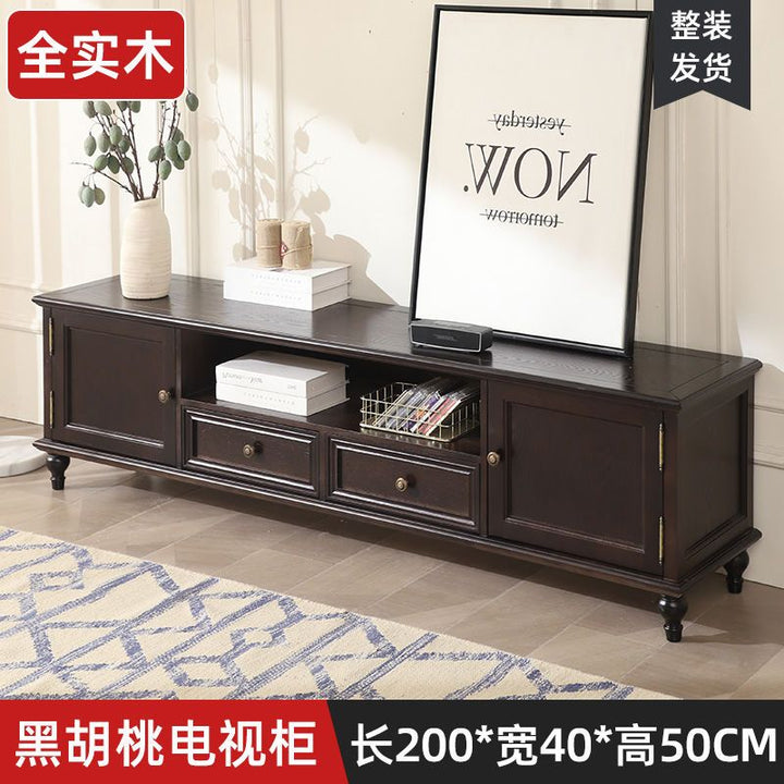 American-Style Solid Wood Small Wine Cabinet Single Door Display Cabinet Made of Glass European-Style Living Room Curio Cabinet Household Sideboard Cabinet