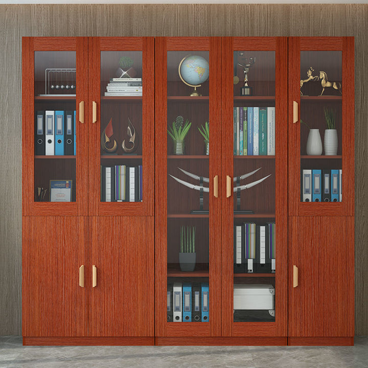 Bookcase Bookshelf Combination Simple Modern Living Room with Door Cabinet Glass Door Bookcase Economical Multifunctional Locker