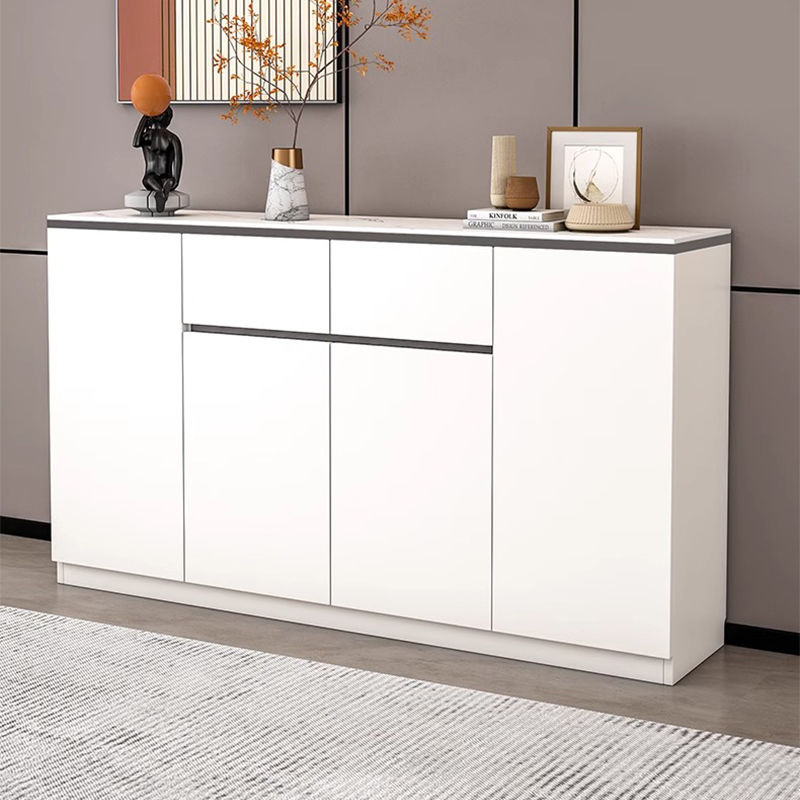 Baili Xinmu Sideboard Cabinet Modern Simple and Light Luxury Stone Plate Kitchen Cabinet Living Room Wall Cabinet Storage Cabinet