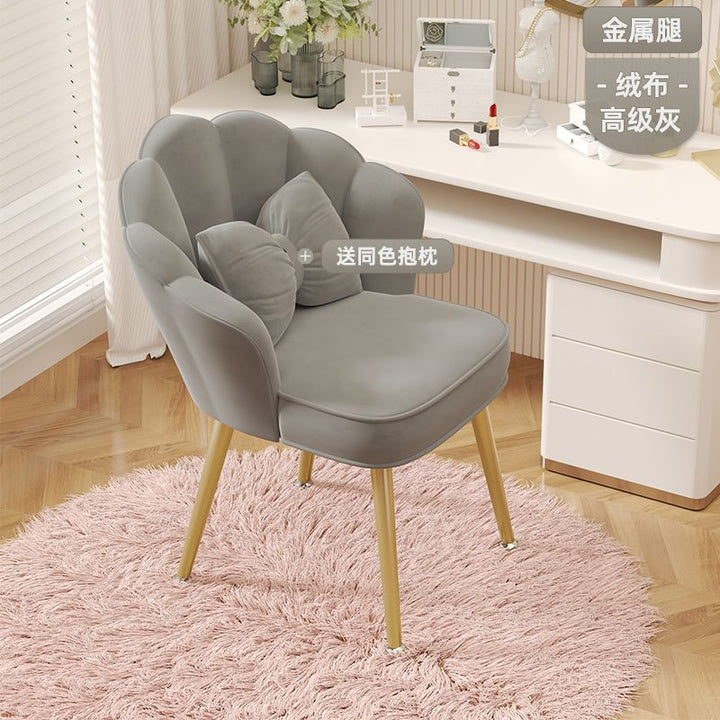 Computer Chair Home Chair Comfortable Long-Sitting Backrest Desk Chair Girls' Bedroom Cosmetic Chair Swivel Chair Learning Office Chair