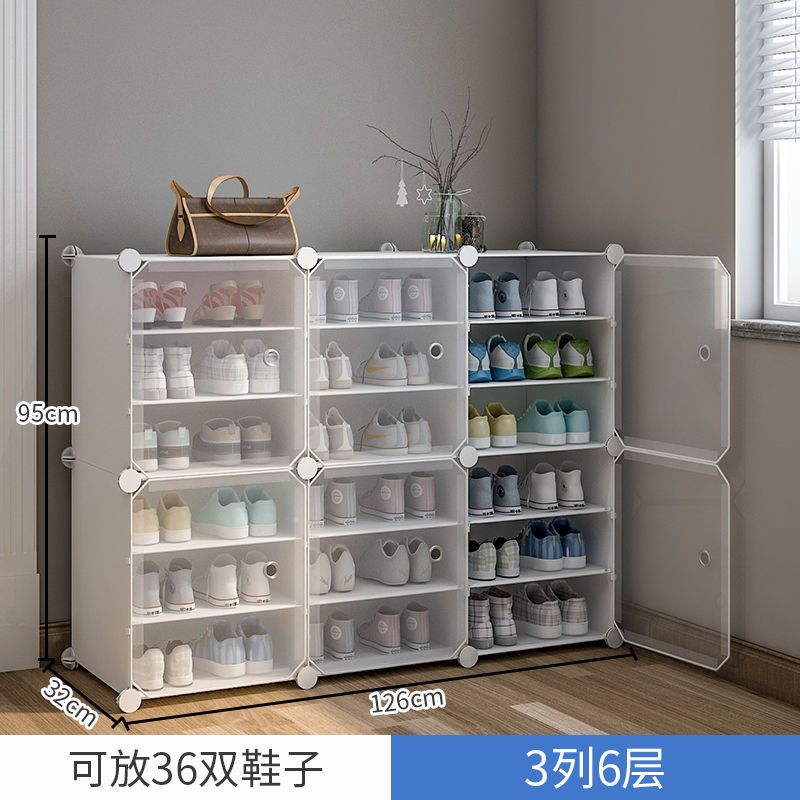 Simple Shoe Rack Small Narrow Door Home Indoor Beautiful New Multi-Layer Dustproof Storage Artifact Dormitory Bedroom Shoe Cabinet