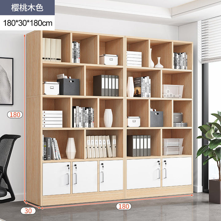 Bookcase Bookshelf Combination Student Locker with Door Bookcase Bookshelf Floor Storage Shelf Living Room Bedroom Bookcase