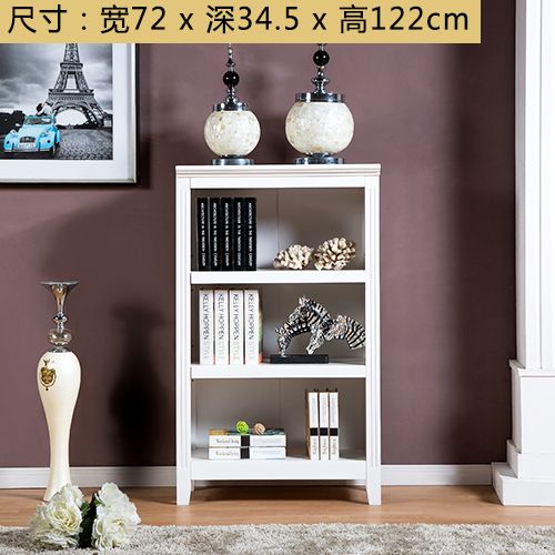 American-Style Solid Wood Bookshelf Bookcase Shelf Simple Modern Combination Simple Storage Cabinet European-Style Bookcase Living Room