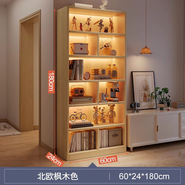 Bookcase Bookshelf Simple Floor Multi-Layer Living Room Storage Cabinet Bedroom Wall Bay Window Shelf Cabinet Locker