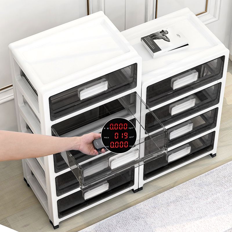 Simple Style Drawer Storage Cabinet Transparent Household Storage Cabinet Multi-Layer Organizing Cabinet Living Room Shoe Cabinet Bedroom Bedside Table