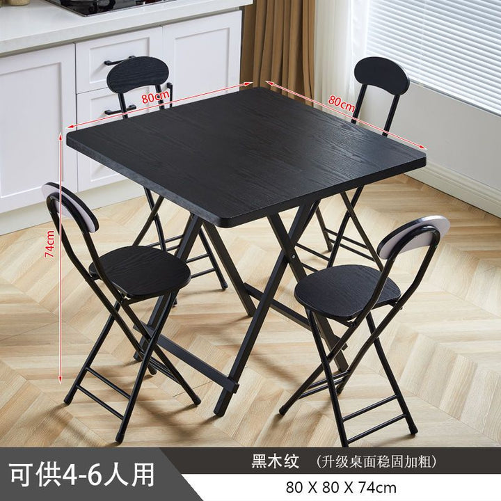 Folding Table Household Eating Table Folding Simple Small Apartment Dining Tables and Chairs Set Dormitory Portable Folding Folding Table Children