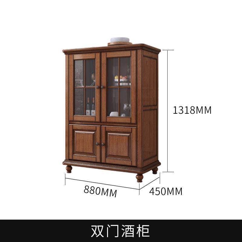 American-Style Solid Wood TV Cabinet and Tea Table Combination Living Room Furniture Suit Wine Cabinet Floor Cabinet Simple European Overall Cabinet