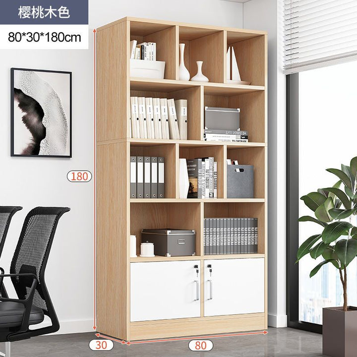 Bookcase Bookshelf Combination Student Locker with Door Bookcase Bookshelf Floor Storage Shelf Living Room Bedroom Bookcase