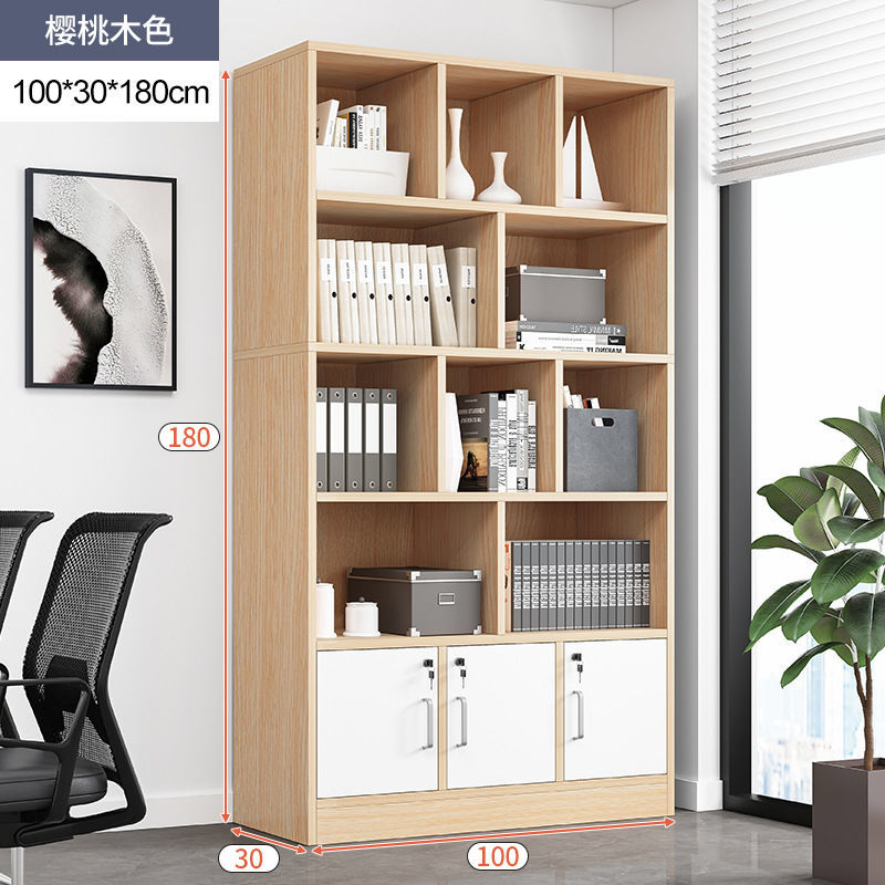 Bookcase Bookshelf Combination Student Locker with Door Bookcase Bookshelf Floor Storage Shelf Living Room Bedroom Bookcase