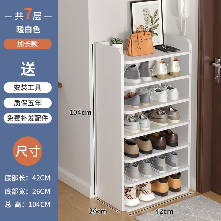 Shoe Rack Multi-Layer Home Doorway Gap Storage Fantastic Bedroom Dorm Small Narrow Shoe Cabinet for Space-Saving Rental House