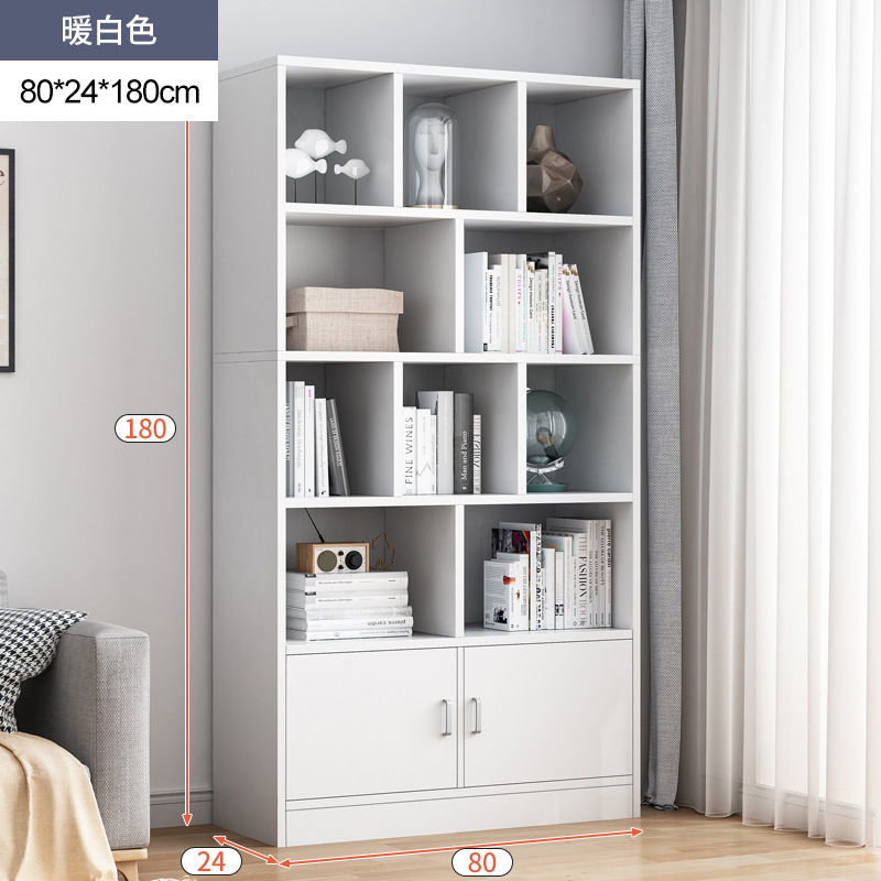 Bookcase Bookshelf Combination Student Locker with Door Bookcase Bookshelf Floor Storage Shelf Living Room Bedroom Bookcase