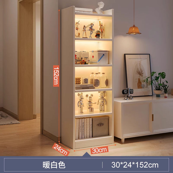 Bookcase Bookshelf Simple Floor Multi-Layer Living Room Storage Cabinet Bedroom Wall Bay Window Shelf Cabinet Locker