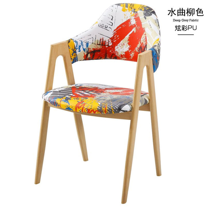 Nordic Dining ChairaWord Chair Modern MinimalistinsNet Red Coffee Dining Room Chair Backrest Leisure Bedroom Stool Home