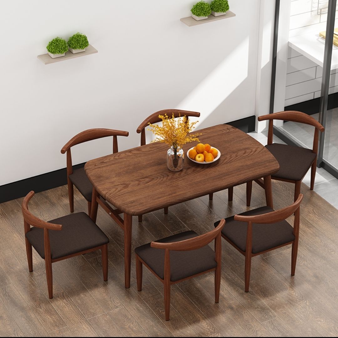 Dining Table Home Small Apartment Modern Simple Dining Tables and Chairs Set Dining Table Rectangular Table Leisure Fast Food Restaurant Table and Chair