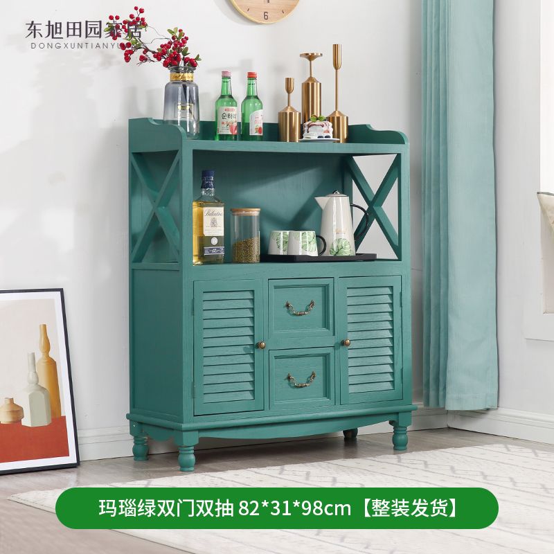 American Solid Wood Sideboard Modern Minimalist Kitchen Side Cabinet Retro Domestic Living Room Storage Cabinet Tea Cabinet