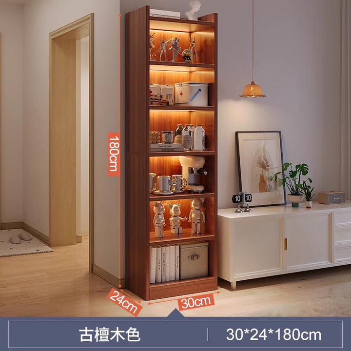 Bookcase Bookshelf Simple Floor Multi-Layer Living Room Storage Cabinet Bedroom Wall Bay Window Shelf Cabinet Locker