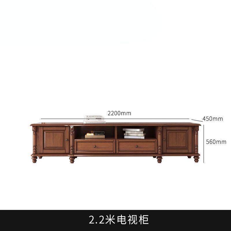 American-Style Solid Wood TV Cabinet and Tea Table Combination Living Room Furniture Suit Wine Cabinet Floor Cabinet Simple European Overall Cabinet