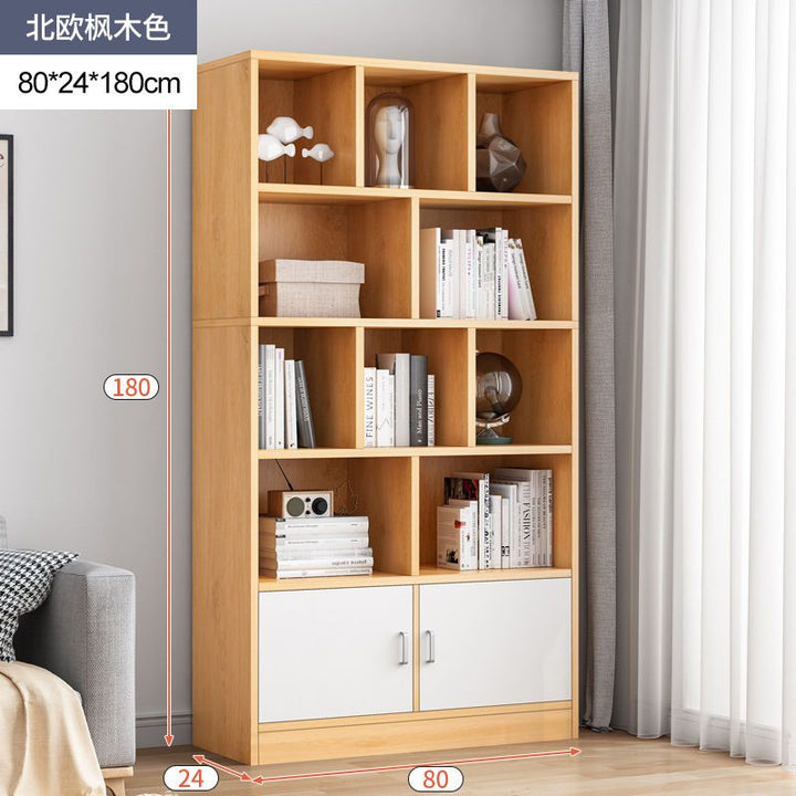 Bookcase Bookshelf Combination Student Locker with Door Bookcase Bookshelf Floor Storage Shelf Living Room Bedroom Bookcase