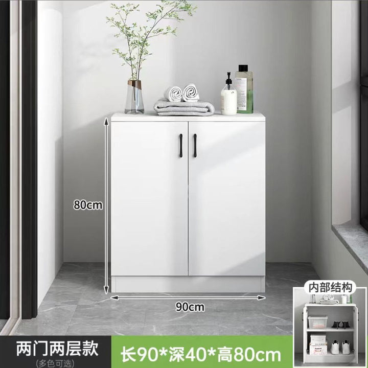 Balcony Floor Cabinet Locker Home Large Capacity Storage Cabinet Sundries Shoe Cabinet Sun Protection Windows and Cabinets Low Cabinet