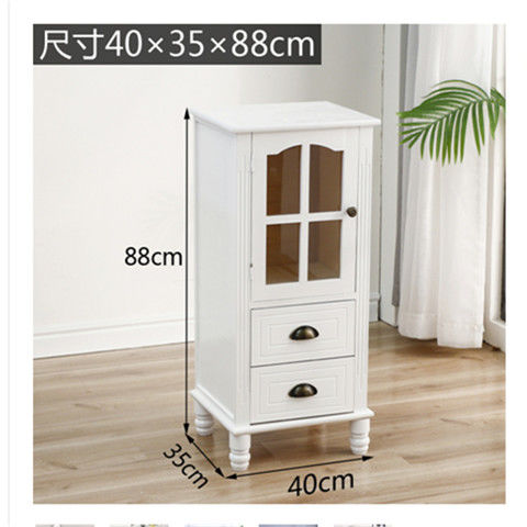 American Solid Wood Small Wine Cabinet Living Room Home Wine Cabinet Curio Cabinet Storage Wall Locker Dining Room Storage Cabinet