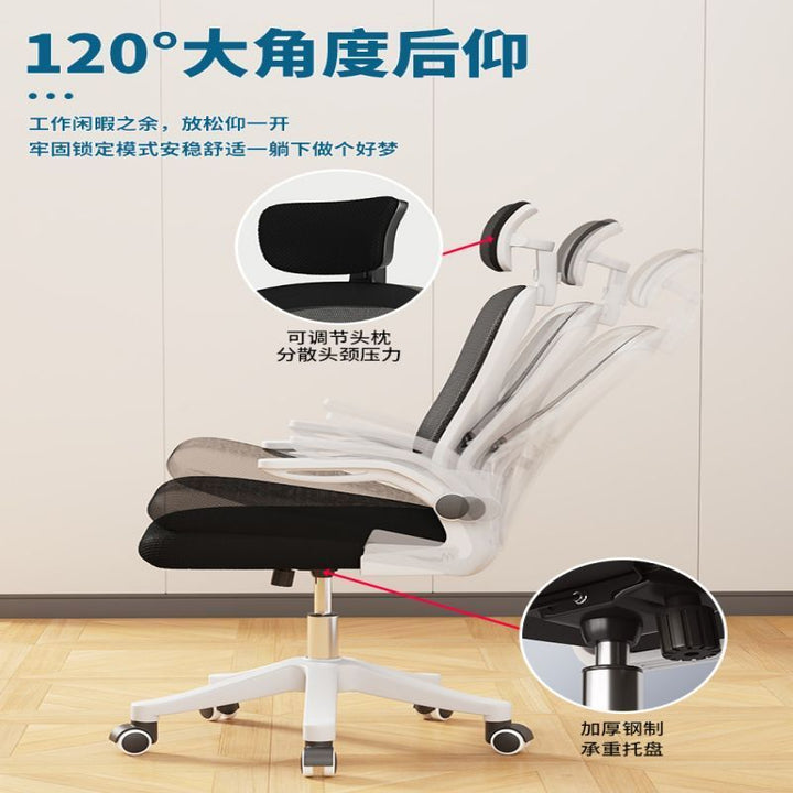 Computer Chair Comfortable Long-Sitting Home Office Chair Staff Dormitory E-Sports Seat Ergonomic Study Chair Desk Chair