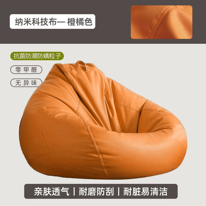 Bean Bag Reclining and Sleeping Single Bedroom Balcony Tatami Leisure Recliner Faux Leather Lazy Bone Chair