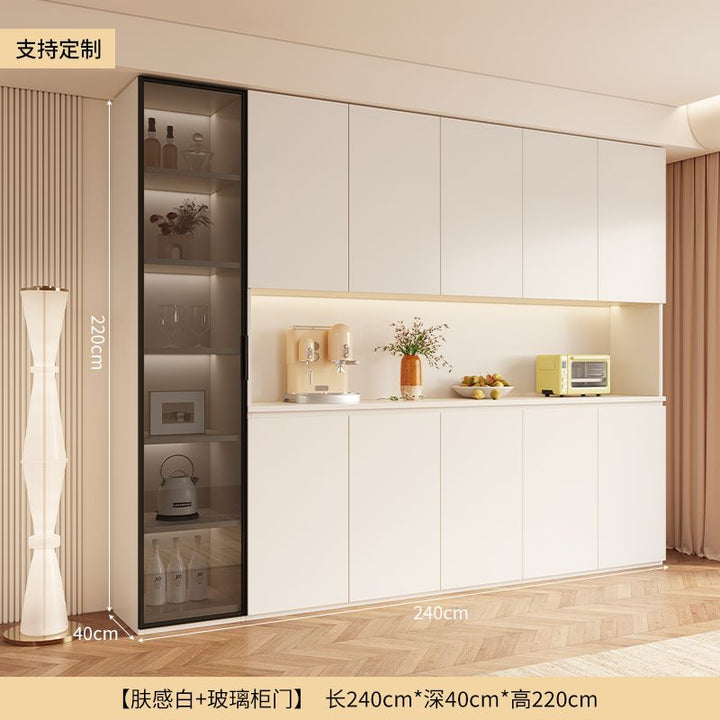 Sideboard Cabinet High Cabinet Wall-Mounted Living Room Dining Room Locker Modern Minimalist Kitchen Cabinet Wine Cabinet Tea Cabinet