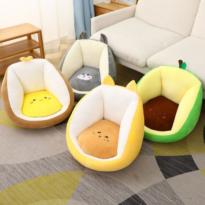 Children's Lazy Small Sofa Bedroom Cute Single Stool Floor Cushion Princess Floor Mat Children's Seat Tatami