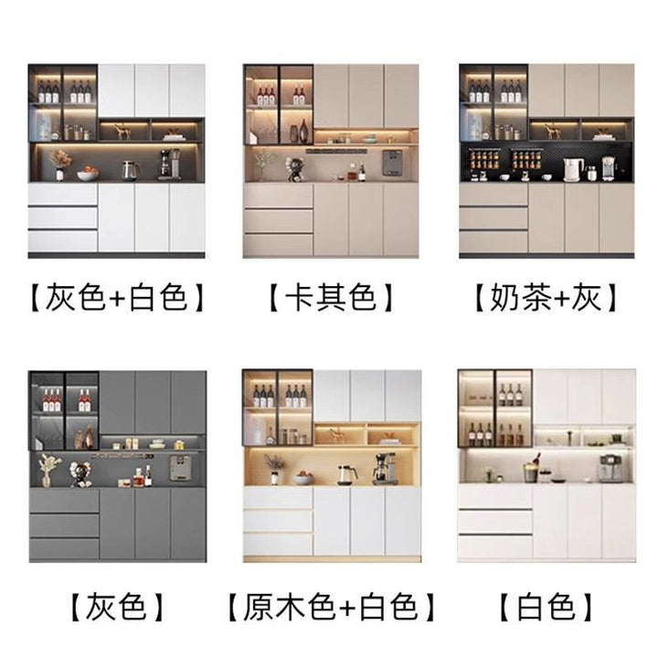 Sideboard Cabinet Wall Integrated Dining Room Storage Cabinet Light Luxury Living Room Storage Cabinet Home Tea Wine Cabinet Entrance Locker