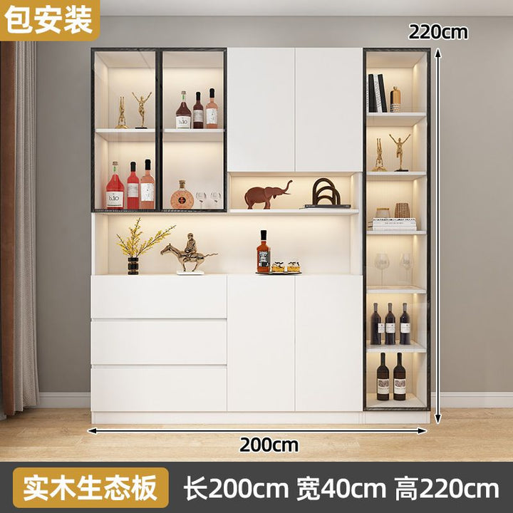 Bailixin Side Cabinet Wine Cabinet Combined Bookcase with Storage Glass Door Storage Household Heightened Living Room Study Cabinet