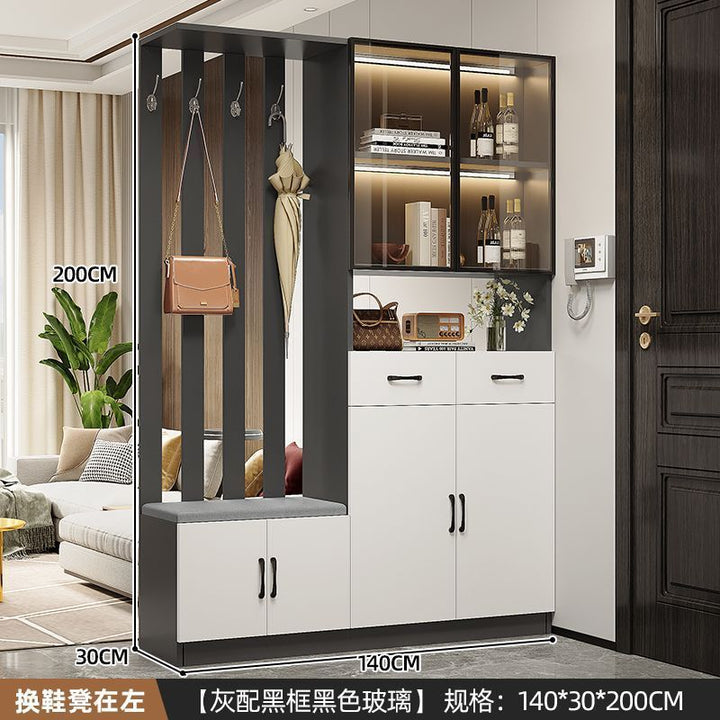 Entrance Cabinet Dining Room Hallway Entrance Simple Modern Subareas Screens Living Room Covering Open Cabinet