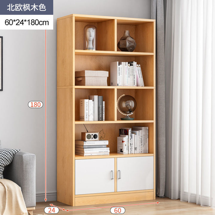 Bookcase Bookshelf Combination Student Locker with Door Bookcase Bookshelf Floor Storage Shelf Living Room Bedroom Bookcase