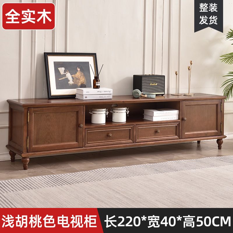 American-Style Solid Wood Small Wine Cabinet Single Door Display Cabinet Made of Glass European-Style Living Room Curio Cabinet Household Sideboard Cabinet