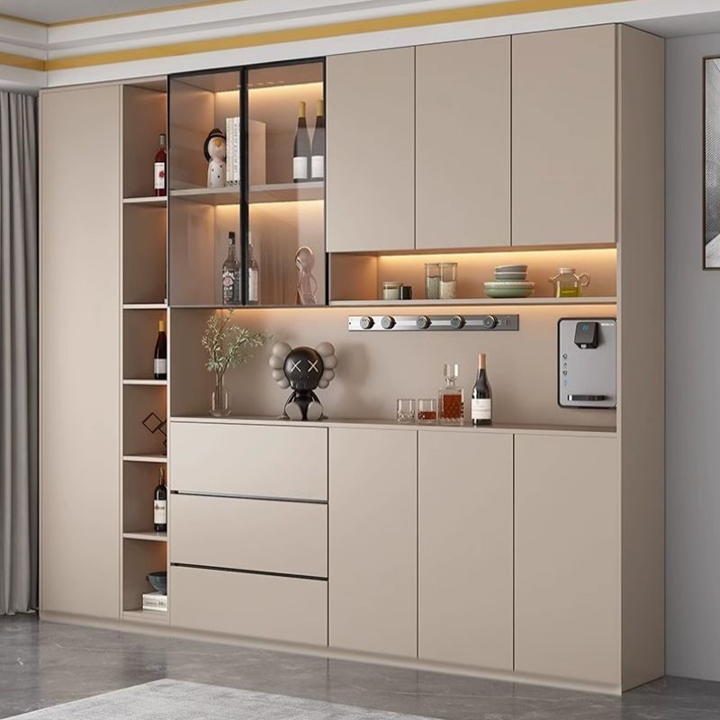 Sideboard Cabinet Wall Integrated Dining Room Storage Cabinet Light Luxury Living Room Storage Cabinet Home Tea Wine Cabinet Entrance Locker